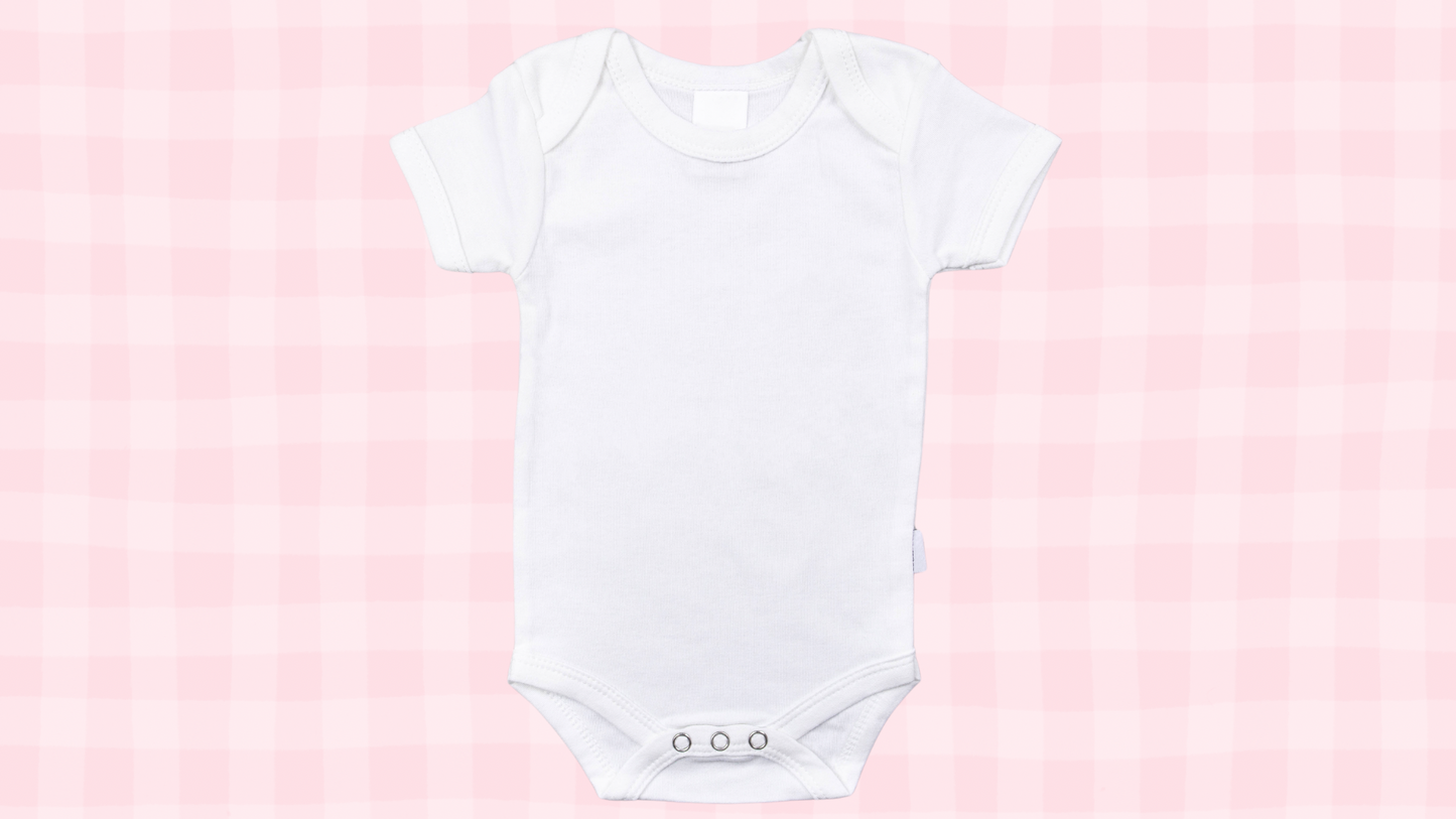 Simple custom monogramed onesie