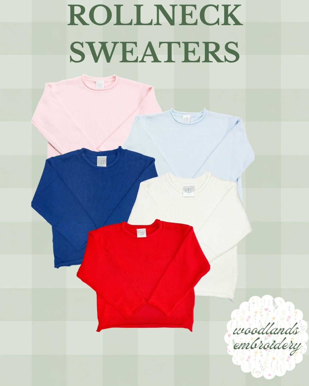 Kids Unisex Roll Neck Sweater