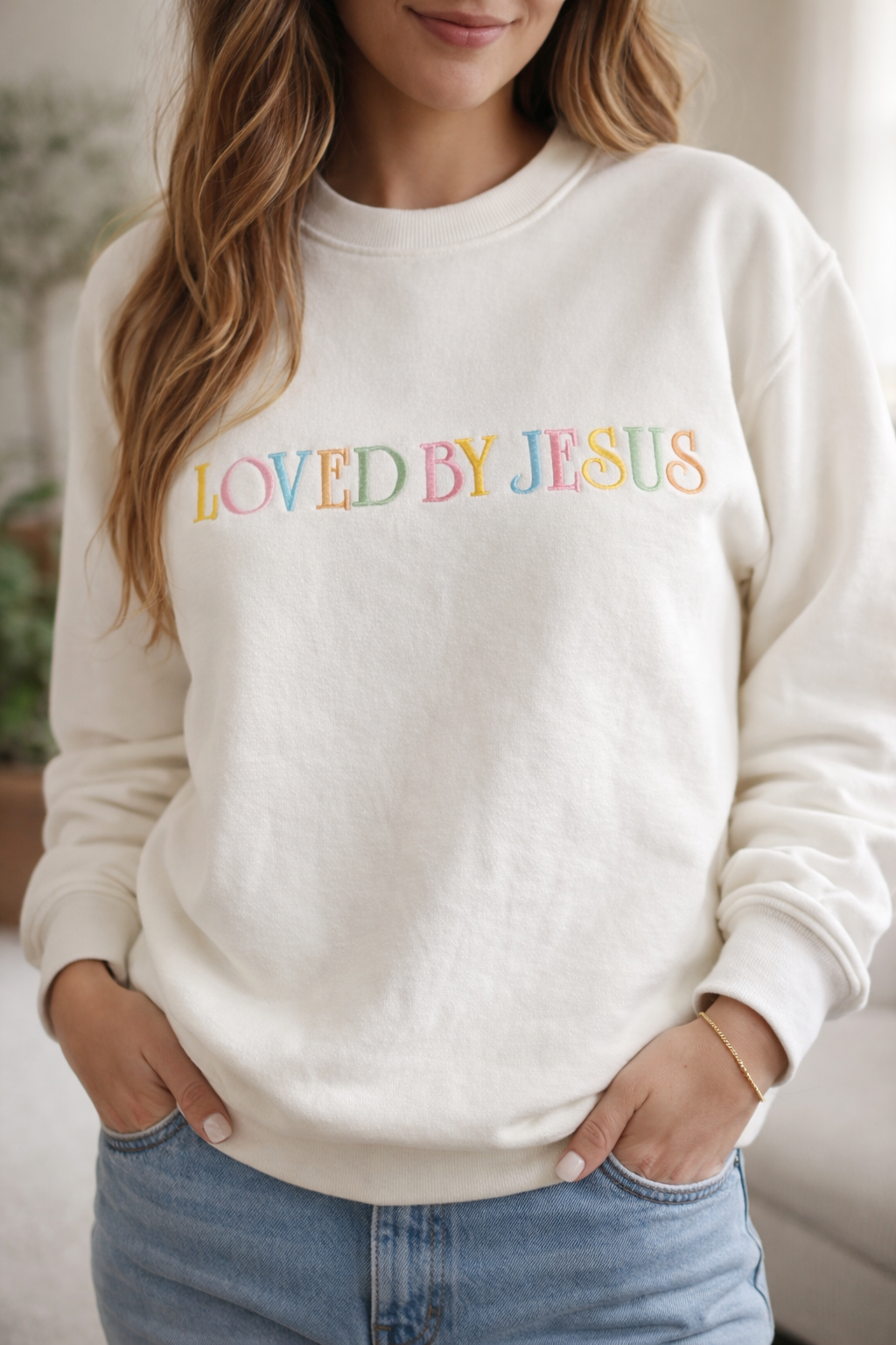 LOVED BY JESUS Crewneck