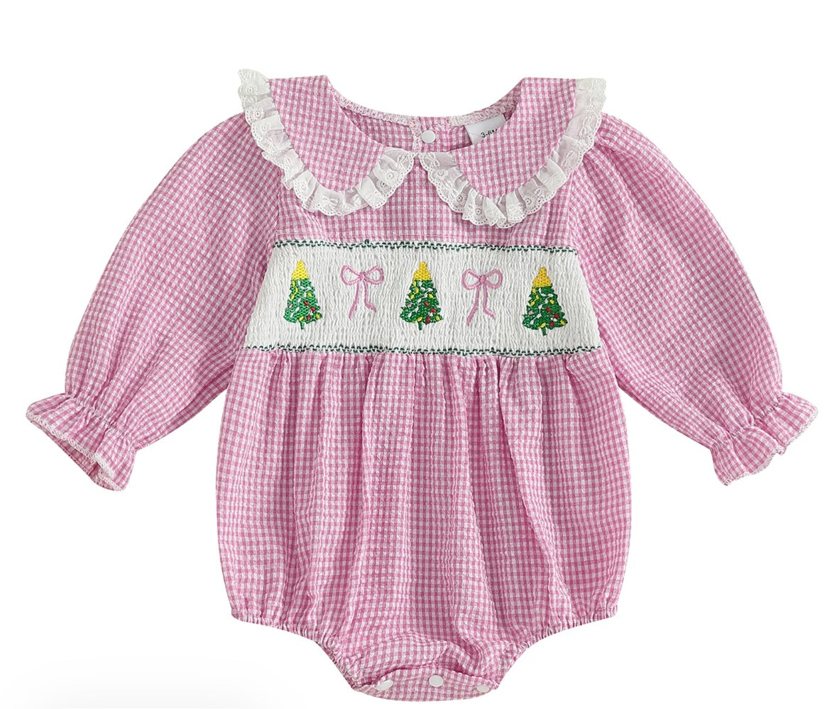 Smocked Christmas tree bubble