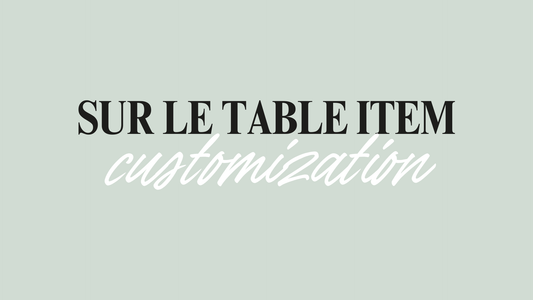 Sur La Table Item customization