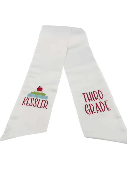 Teacher wreath sash