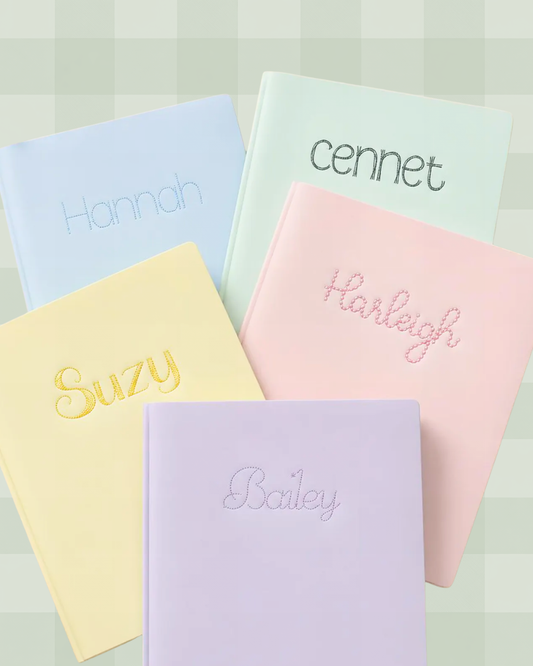 Embroidered School Folders (5 pack)